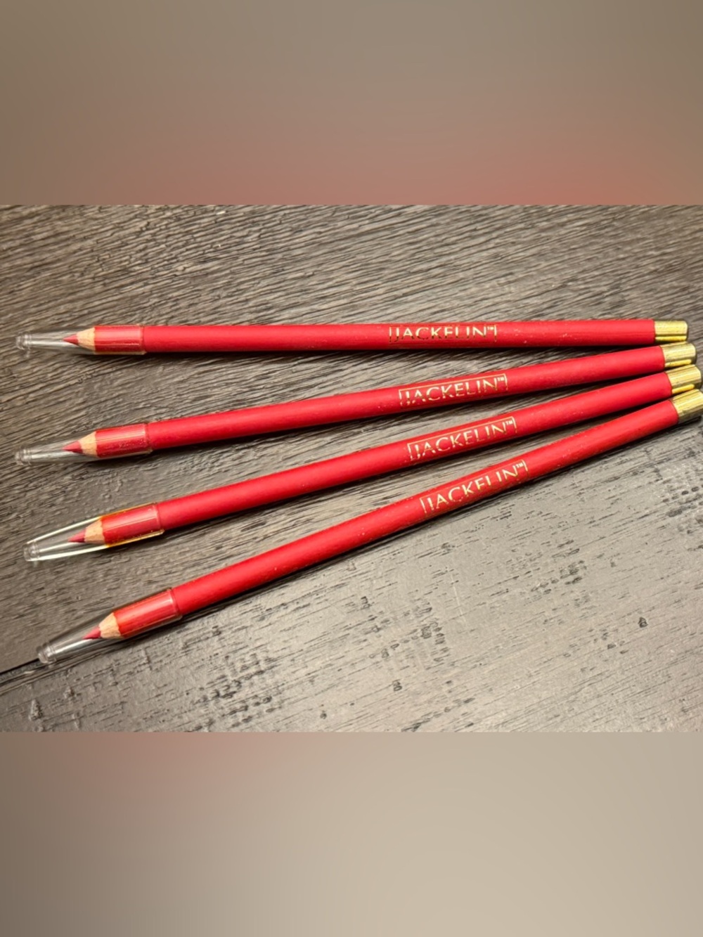 Pantina Cosmetics Jackelin Tomato #121 Red Kohl Lip Pencil Bundle of Four New